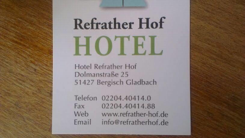 Hotel Refrather Hof Bergisch Gladbach Exteriér fotografie